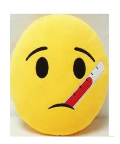 Sick Emoji Cushion - Yellow