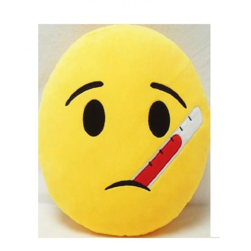 Sick Emoji Cushion - Yellow