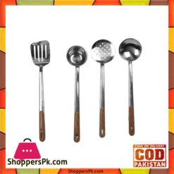 Set of 4 - Stainless Steel Spoons - Silver