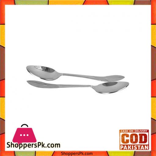 Set of 6 - Stainless Steel Spoons - Silver