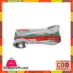 Desert Spoons- Set of 6 - Stainless Steel Spoons - Silver