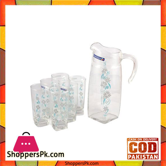 Luminarc Flame Spring Blue Glassware Set - 7 Pcs