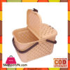 Portable Storage, Picnic And Carry Basket With Lid