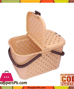 Portable Storage, Picnic and Carry Basket With Lid