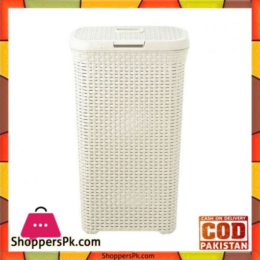Laundry Basket Plastic - Off White
