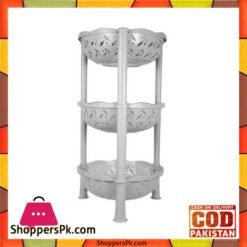 3 Shelf Onion Rack - Grey