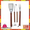 BBQ Tool Set with Wooden Handle - 3pcs