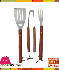 BBQ Tool Set with Wooden Handle - 3pcs