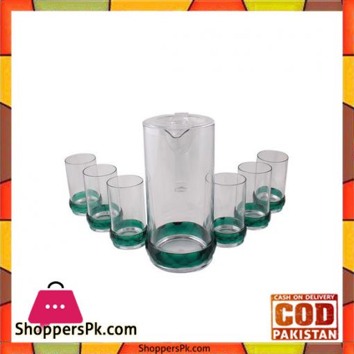 Acrylic Crystal Bracelet Acrylic Water Set - 7 Pcs - Green - BH0022AC