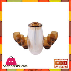 Acrylic Water Set - 7 Pieces - Brown - BH0060AC