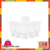 Acrylic Square Base Crystal Tumbler Set - 6 Pieces - Transparent - Bh0015Ac