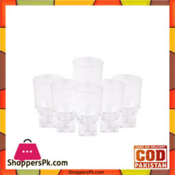 Acrylic Square Base Crystal Tumbler Set - 6 Pieces - Transparent - BH0015AC