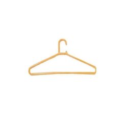 Yellow Plastic Clothe Hangers - 12 Pcs