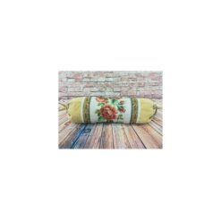 Ethnic Design Round Neck Pillow - Yellow