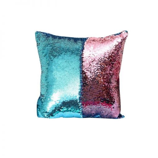 Multicolored Reversible Mermaid Sequin Pillow - cus-110-8