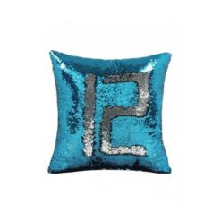 Reversible Mermaid Sequin Pillow - Lakeblue &Amp; Silver