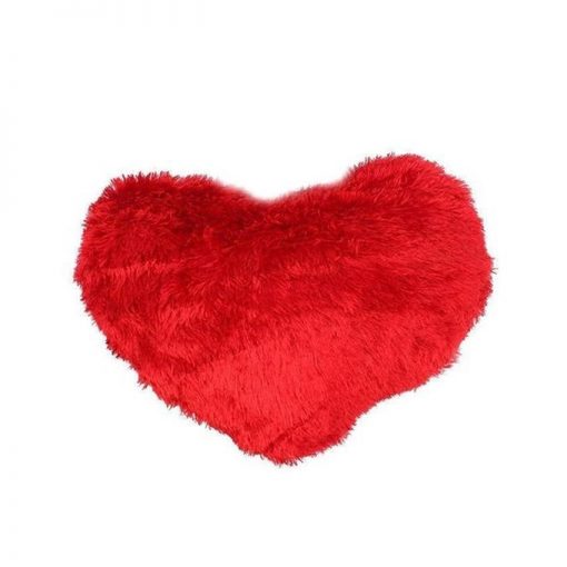 Heart Shape Cushion - Red & White