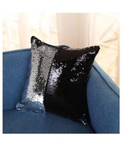 Reversible Mermaid Magic Pillow - Black 6 Reversible Mermaid Magic Pillow - Black - Image 2