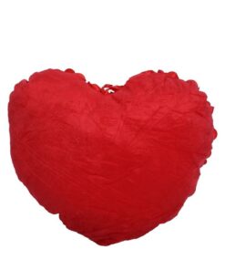 0009-1 - Cotton Printed Heart Shaped Pillow - Red 5 0009-1 - Cotton Printed Heart Shaped Pillow - Red - Image 2
