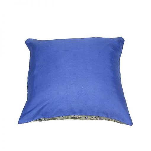 Blue Satin Printed Cushion - VDS-29