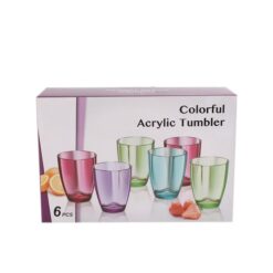 Acrylic Multicolored Tumbler Set - 6 Pieces - BH0021AC