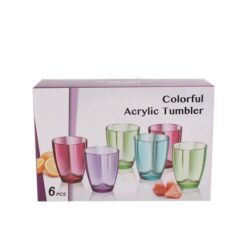 Acrylic Multicolored Tumbler Set - 6 Pieces - Bh0021Ac