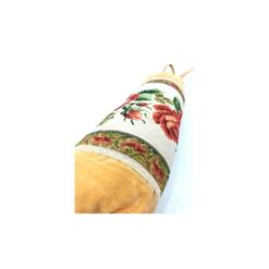 Ethnic Design Round Neck Pillow - Yellow