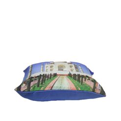 Blue Satin Printed Cushion - Vds-25