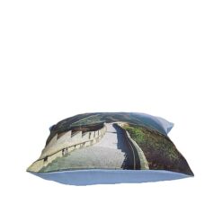 Light Blue Satin Printed Cushion - Vds-026