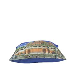 Blue Satin Printed Cushion - Vds-29