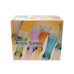 Acrylic Tumbler Set - 6 Pieces - Purple - Bh0138Ac