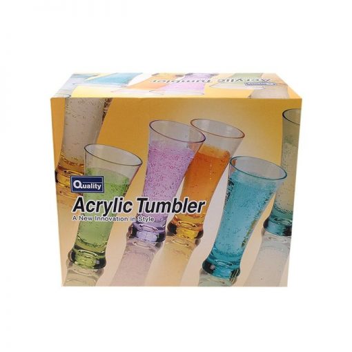 Acrylic Tumbler Set - 6 Pieces - Purple - BH0138AC