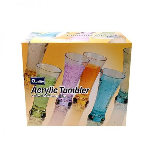 Acrylic Tumbler Set - 6 Pieces - Yellow - BH0138AC