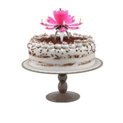 Ingenious Gadgets Happy Birthday Candle With Music &Amp; Magical Sparklers With Free Internal Battery - Large Pink Flower