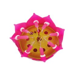 Ingenious Gadgets Happy Birthday Candle With Music &Amp; Magical Sparklers With Free Internal Battery - Large Pink Flower