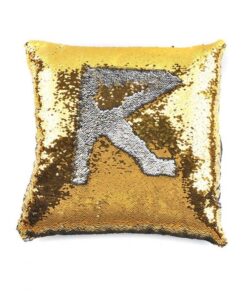 Reversible Mermaid Sequin Pillow - White &Amp; Golden 18 Reversible Mermaid Sequin Pillow - White &Amp; Golden - Image 4