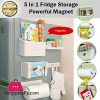 5 in 1 Fridge Magnetic Storage Shelf Set