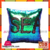 Black &Amp; Blue/Green - Reversible Mermaid Sequin Pillow