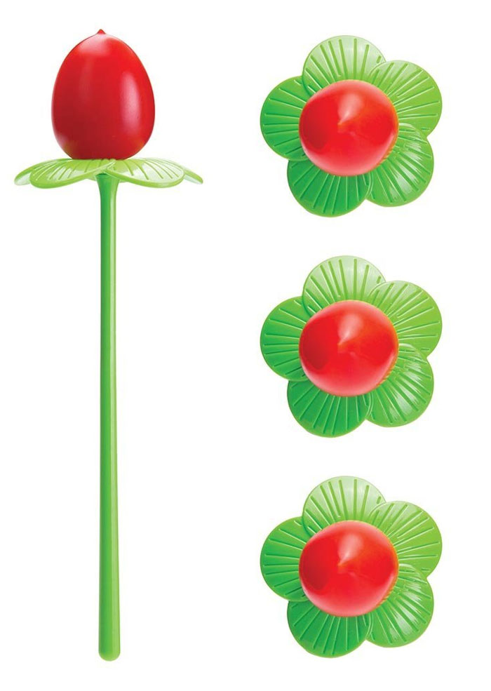 Blossom 10 Floral Food Picks