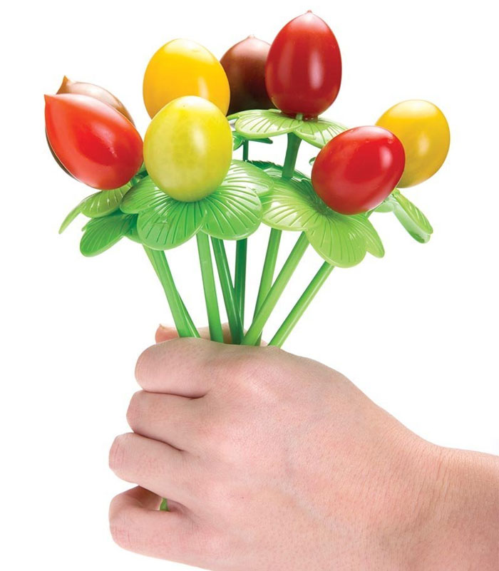 Blossom 10 Floral Food Picks