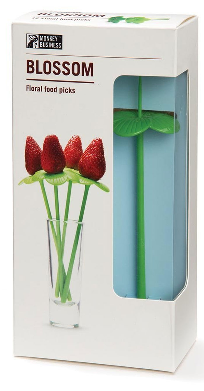 Blossom 10 Floral Food Picks