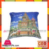 Blue Satin Printed Cushion - Vds-29