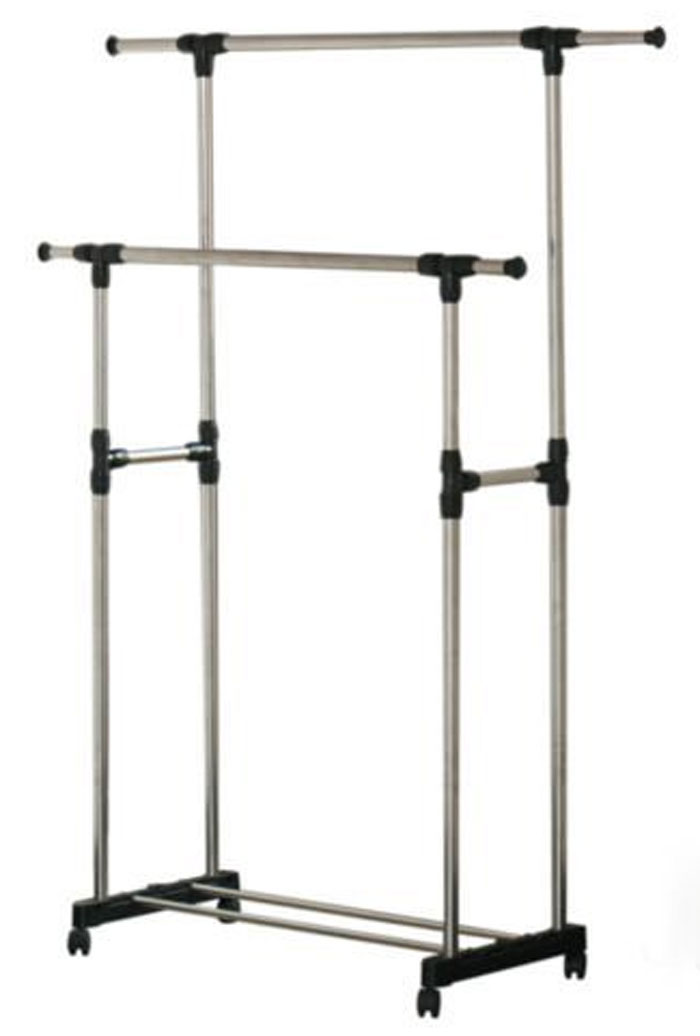 Stainless Steel Double Pole Clothes Hanger