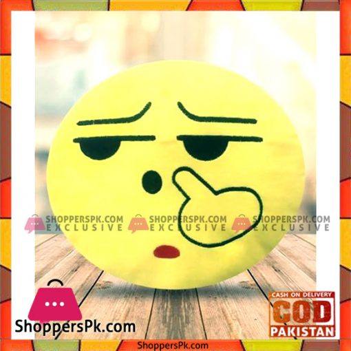 Emoji Emoticon Yellow Round Cushion Stuffed Pillow Plush Soft Toys Decor ES-0001