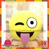 Emoji Emoticon Yellow Round Cushion Stuffed Pillow Plush Soft Toys Decor ES-0007