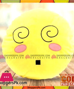 Emoji Emoticon Yellow Round Cushion Stuffed Pillow Plush Soft Toys Decor  ES-0010