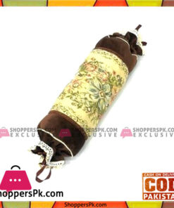 Ethnic Design Round Neck Pillow - Brown