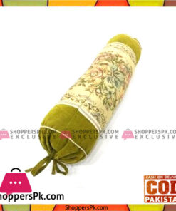 Ethnic Design Round Neck Pillow - Green