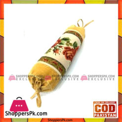 Ethnic Design Round Neck Pillow - Yellow