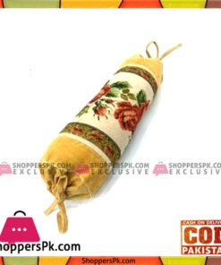 Ethnic Design Round Neck Pillow - Yellow